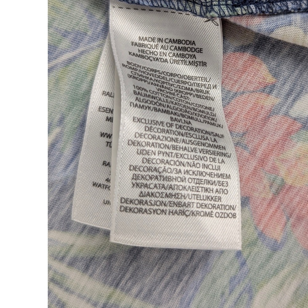 Polo Ralph Lauren Mens 2XB Navy Tropical Parrot Floral Mesh Polo Shirt Big Tall - Picture 12 of 16
